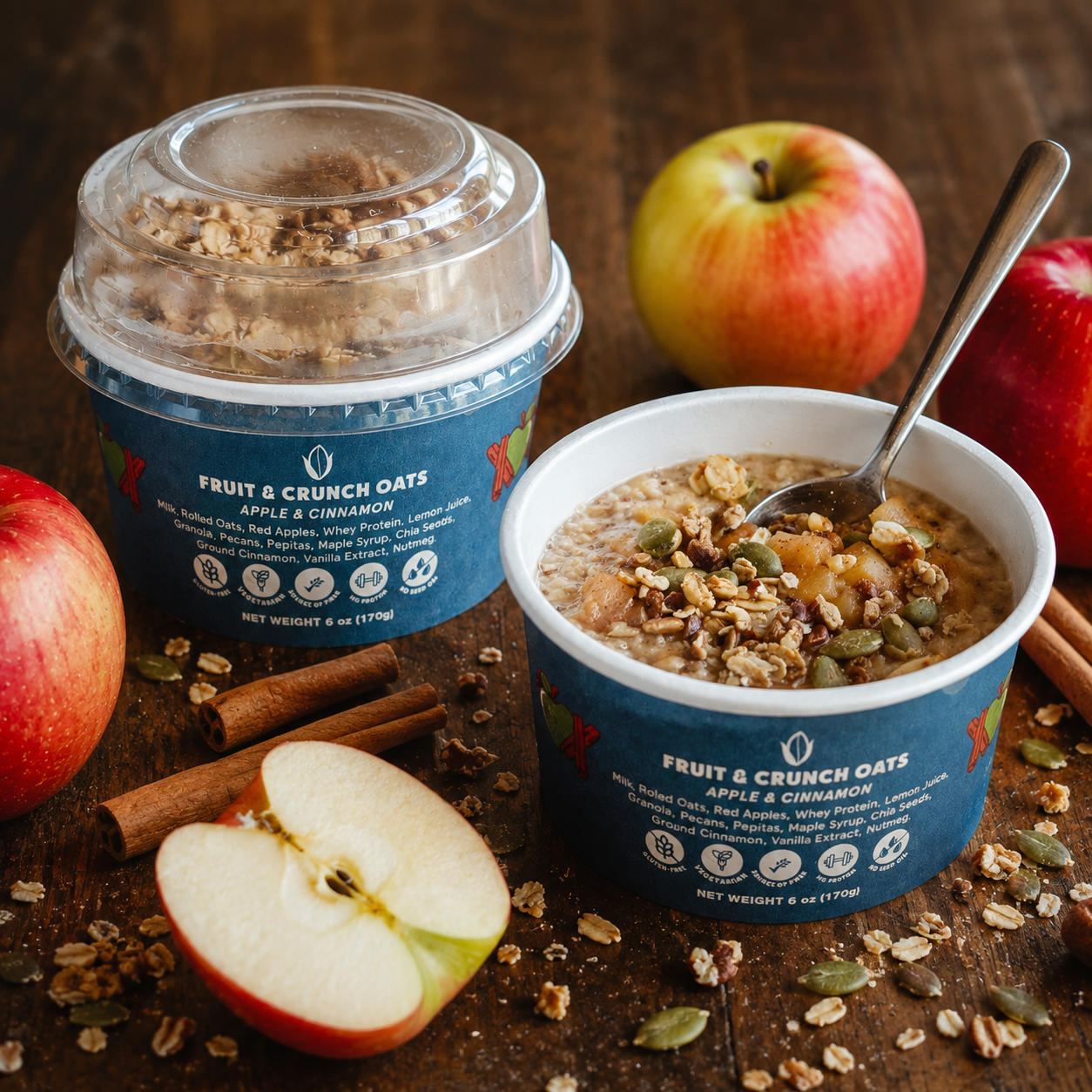 Fruits & Crunch Oats - Apple & Cinnamon (2-pack)