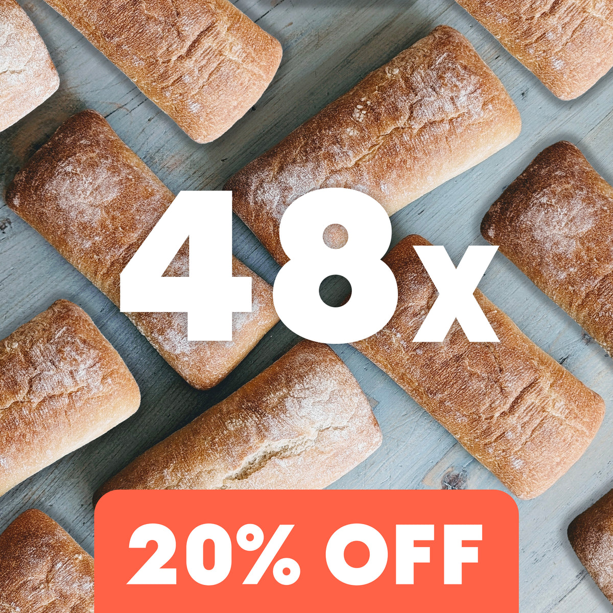 4 Dozen Ciabatta Sandwich Rolls (48-pack) | Wildgrain