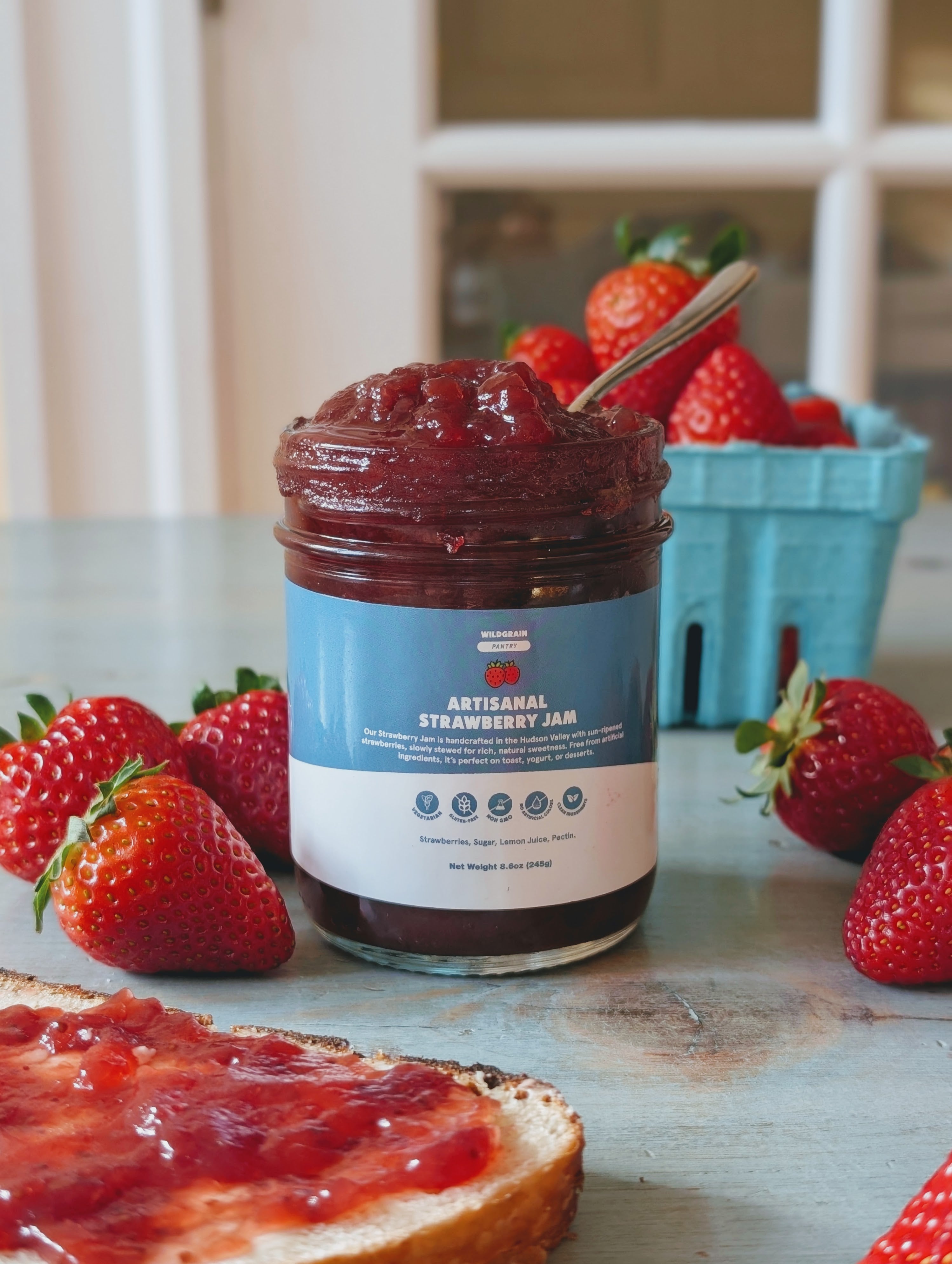 Artisanal Strawberry Jam (8.6oz) by Wildgrain