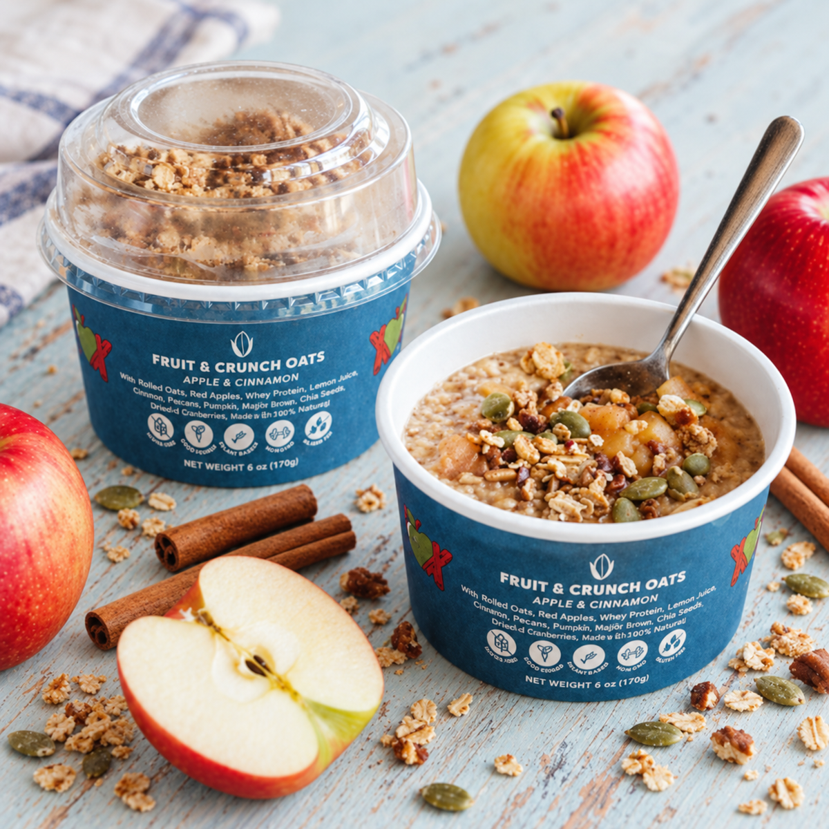 Fruits & Crunch Oats - Apple & Cinnamon (2-pack)
